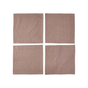 Speedtsberg Mundserviet st a 4 stk.  40X40CM, rd-natur stribet