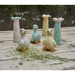 Speedtsberg - Vase blomst D5x12cm, st af 2, keramik, Yellow/Rose