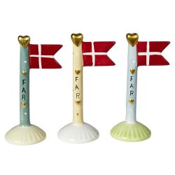 Speedtsberg -Flag far 3 forskellige 8x5x14cm keramik - 1 stk.