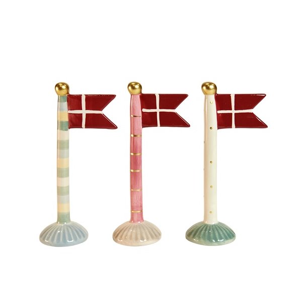 Speedtsberg -Flag almindelig 3 forskellige  9x6x19cm keramik - 1 stk.