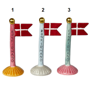 Speedtsberg -Flag konfirmand 3 varianter, 8x5x14cm keramik,1 stk