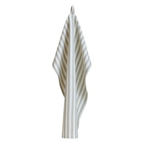 Speedtsberg -Viskestykke lys natur og hvide striber 50x70cm.