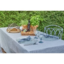 Speedtsberg - Dug 140x240cm bomuld - m�rkebl� og hvid