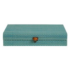 Speedtsberg - Bambus ske 21x14x4,5cm - aqua -  1stk