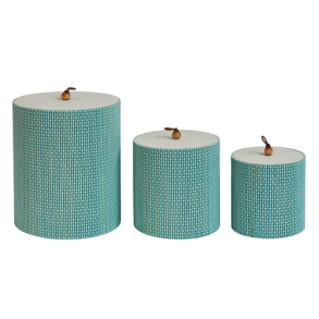 Speedtsberg - bambus sker 3 stk. D15x17cm - aqua