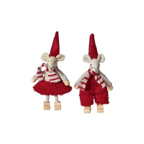 Speedtsberg - Noa & Nelli   H11cm stof - s�lges i s�t. (r�d)