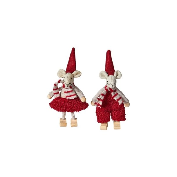 Speedtsberg - Noa &amp; Nelli   H11cm stof - s�lges i s�t. (r�d)