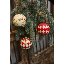 Speedtsberg - Julekugle med m�nster D7 papmache