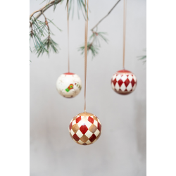 Speedtsberg - Julekugle med m�nster D7 papmache