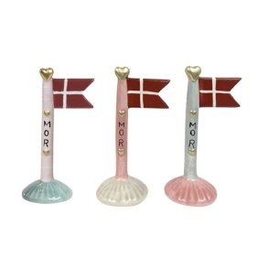 Speedtsberg -Flag MOR 3 forskellige 8x5x14cm keramik - 1 stk.