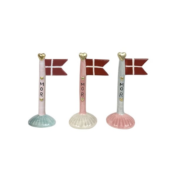 Speedtsberg -Flag MOR 3 forskellige 8x5x14cm keramik - 1 stk.