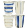 Ib Laursen Nordby - Krus uden hank med striber - 4 stk - 160 ml