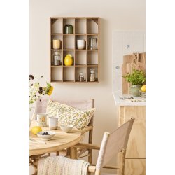 Ib Laursen Krus uden hank Heart mat brunt ler med gul kant 190 ml