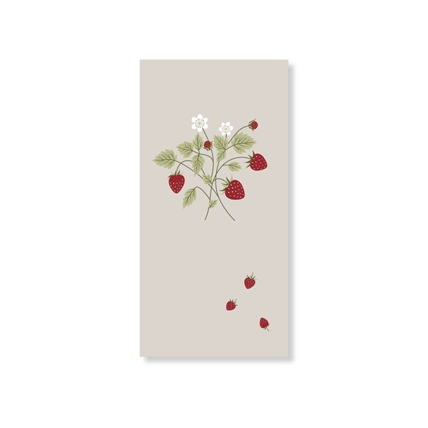 Speedtsberg - Sommer serviet med jordb�r 40x40cm 16stk