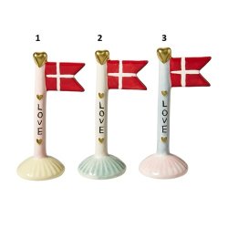 Speedtsberg Flag LOVE 8x5x14 keramik - pris 1 stk. 