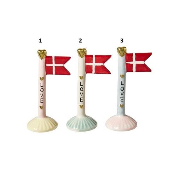 Speedtsberg Flag LOVE 8x5x14 keramik - pris 1 stk. 