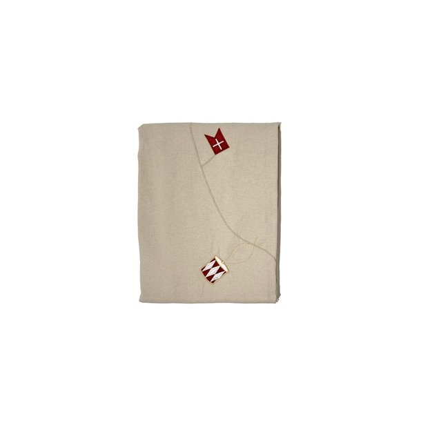 Speedtsberg - Dug med broderi flag 140x240cm bomuld