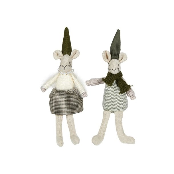Speedtsberg - Noa &amp; Nelli siddende H13cm stof - s�lges i s�t. (Green mix)