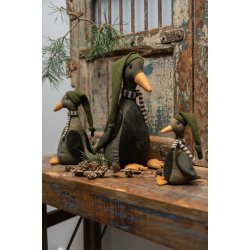 Speedtsberg - Gr�n Olav med hat og t�rkl�de 2 forskellige 14cm stof- 1 stk. 