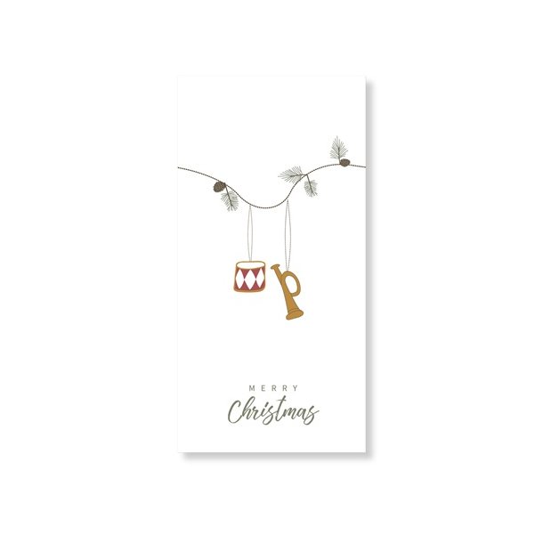 Speedtsberg - juleserviet - Merry Christmas  - pakke med 16 stk - hvid