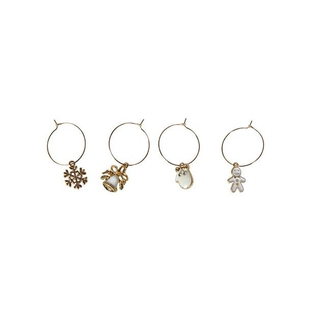 Speedtsberg - Charms julemotiver 4 stk 5x3cm metal - s�lges som s�t af 4 stk.