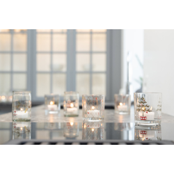Speedtsberg Fyrfadsstage med juletr� D7x8cm glas