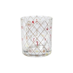 Speedtsberg Fyrfadsstage med julemotiv D7x8cm glas