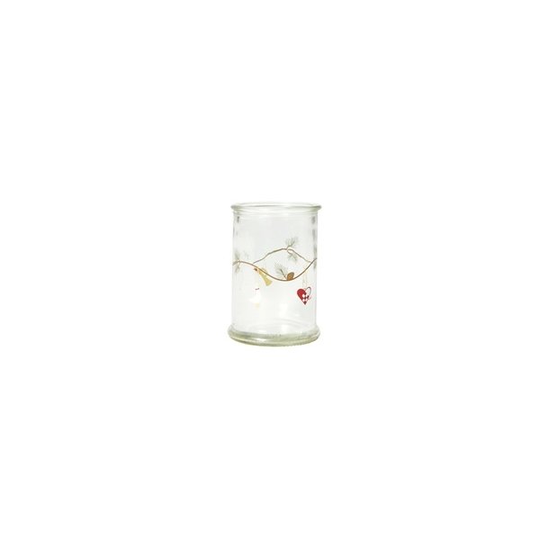 Speedtsberg Fyrfadsstage med juledekorationer D6x10cm glas
