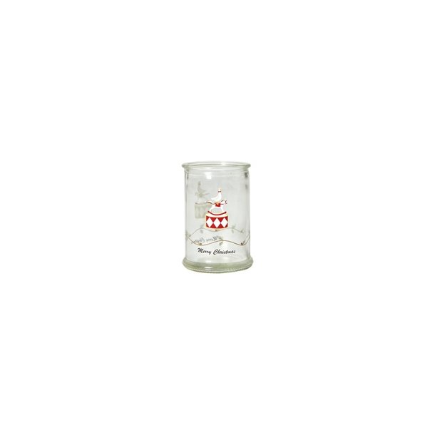 Speedtsberg Fyrfadsstage med juledekorationer D6x10cm glas