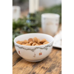 Speedtsberg -Sk�l med julemotiv D13x7cm porcel�n