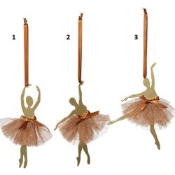Speedtsberg -Ballerina 10x1x17cm metal - 3 forskellige - 1 stk. v�lg variant - brun