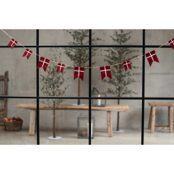 Speedtsberg - Flagranke med 9 flag mix 9-12cm 225cm bomuld