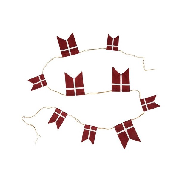 Speedtsberg - Flagranke med 9 flag mix 9-12cm 225cm bomuld