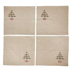 Speedtsberg Mundserviet med broderi s�t af 4 -  40x40cm bomuld