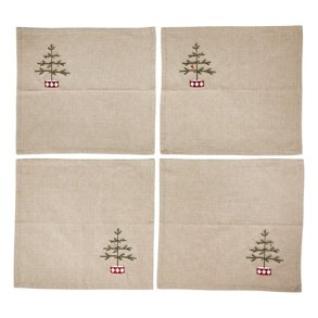 Speedtsberg Mundserviet med broderi s�t af 4 -  40x40cm bomuld