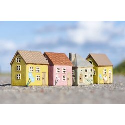 Ib Laursen Hus til fyrfadslys 4 forskellige mini Nyhavn - pris 1 stk.