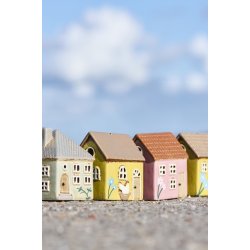 Ib Laursen Hus til fyrfadslys 4 forskellige mini Nyhavn - pris 1 stk.