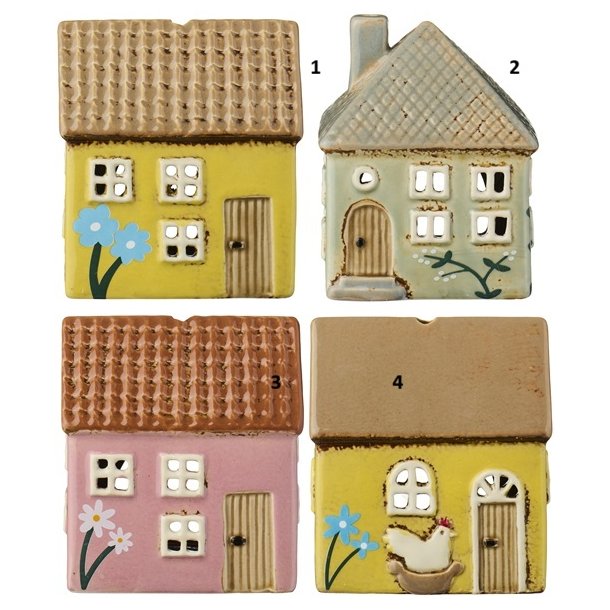 Ib Laursen Hus til fyrfadslys 4 forskellige mini Nyhavn - pris 1 stk.