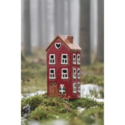 Ib Laursen Hus til fyrfadslys Stillenat k�lk ved d�ren 20,3 cm. h�j