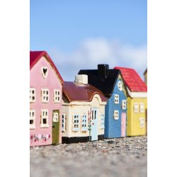 Ib Laursen Hus til fyrfadslys Ebeltoft lysebl� d�r stokroser