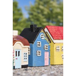 Ib Laursen Hus til fyrfadslys Ebeltoft lysebl� d�r stokroser