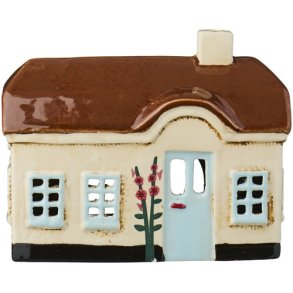 Ib Laursen Hus til fyrfadslys Ebeltoft lysebl� d�r stokroser