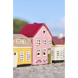 Ib Laursen Hus til fyrfadslys Ebeltoft gr�n d�r jordb�rranke