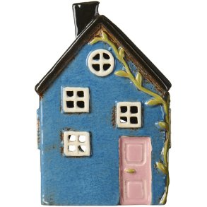 Ib Laursen Hus til fyrfadslys Nyhavn lyser�d d�r og bladranke