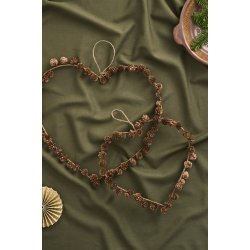 Ib Laursen Hjerte af kogler med jutesnor til oph�ng 30x32 cm