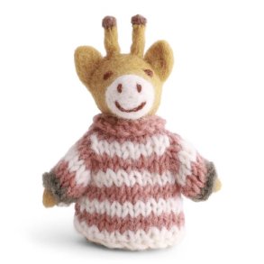 Gry & Sif - fingerdukke giraf 9 cm