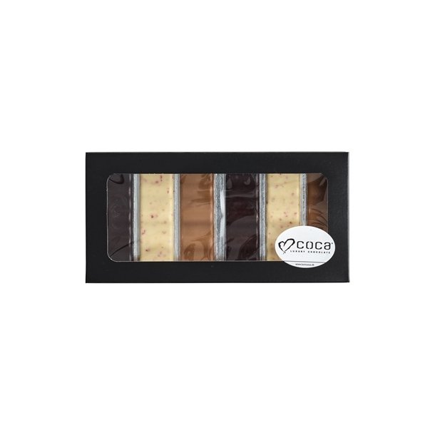 Bon Coca - Sort rudeske, 6 stk. Chokoladestnger, 150 g.