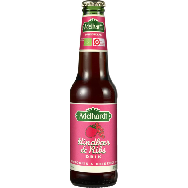 Adelhardt - �kologisk Hindb�r og ribssaft 25 cl.