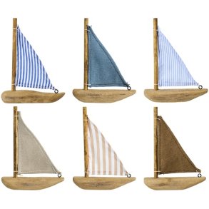 Ib Laursen - Skib med enkelt sejl 6 forskellige Nautico. 1 stk.