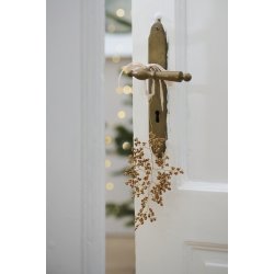 Ib Laursen Oph�ng Fairytale Christmas bladformet med brune perler 16 cm